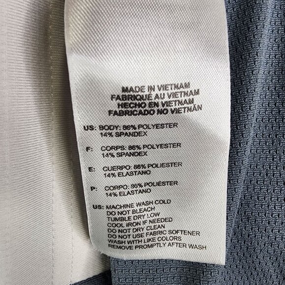 Men's Blue & White Adidas Golf Puremotion Coolmax Polo Shirt Short Sleeve L - Picture 7 of 12